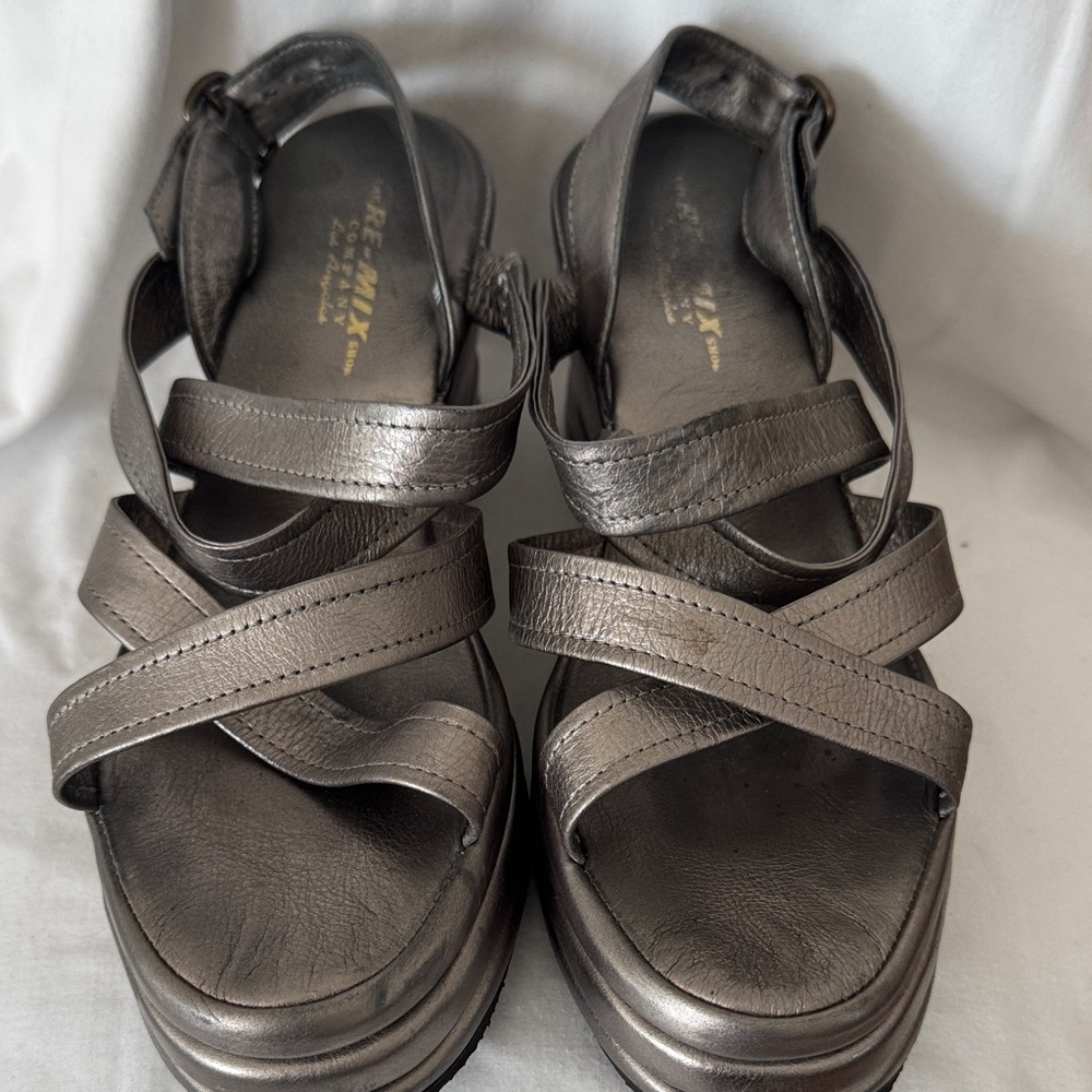 RE-MIX  Metallic Sandals size 9